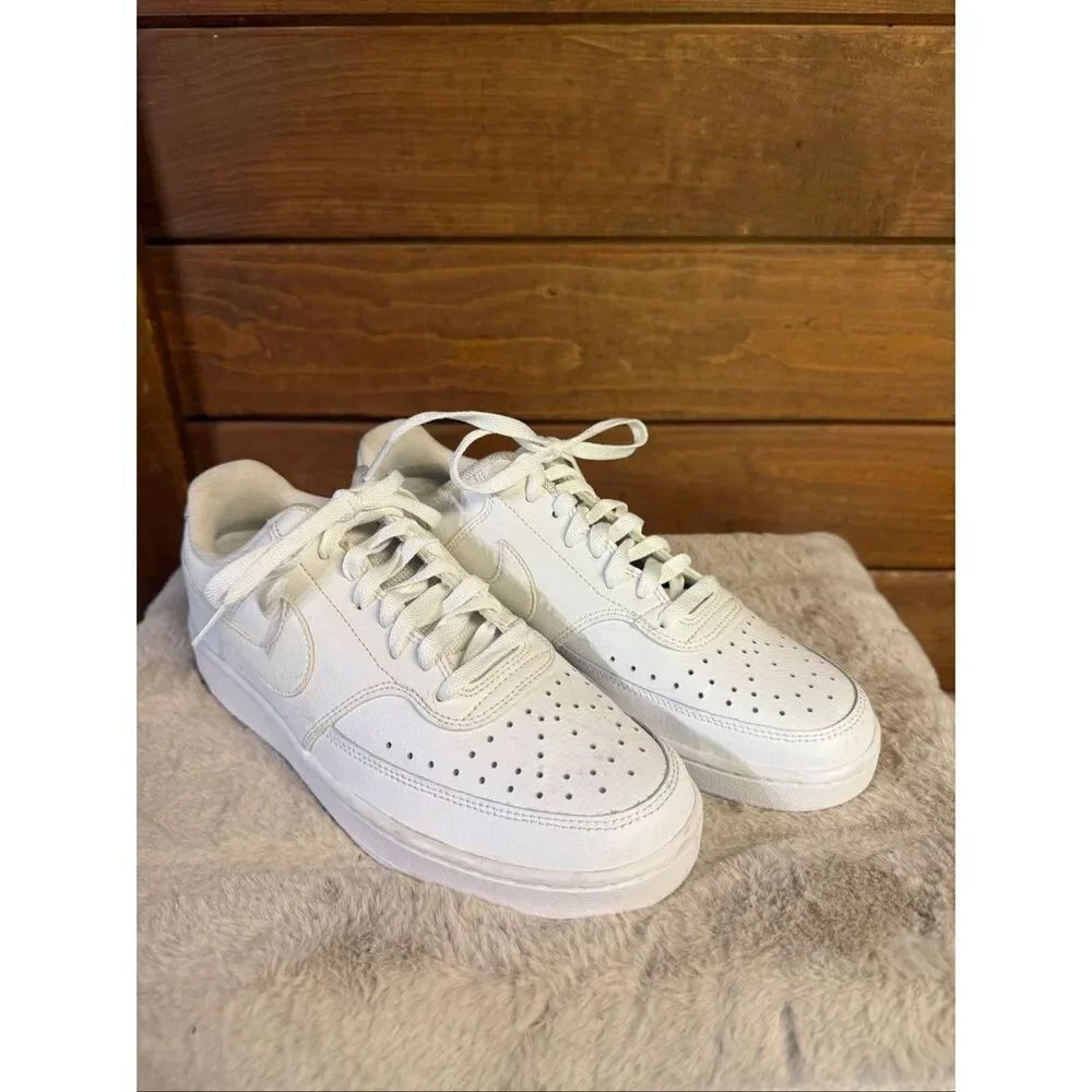 Nike Mens Court Vision Low sneakers Sz 8 white CD5463~100